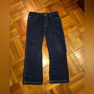 Petit Bateau Kids Dark Blue Trousers with White Stitching